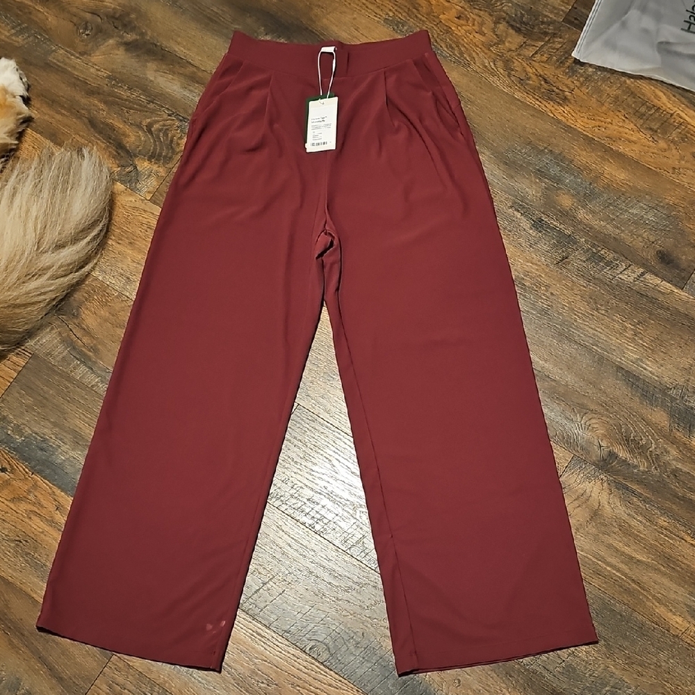 Elegant Burgundy Women's Pants